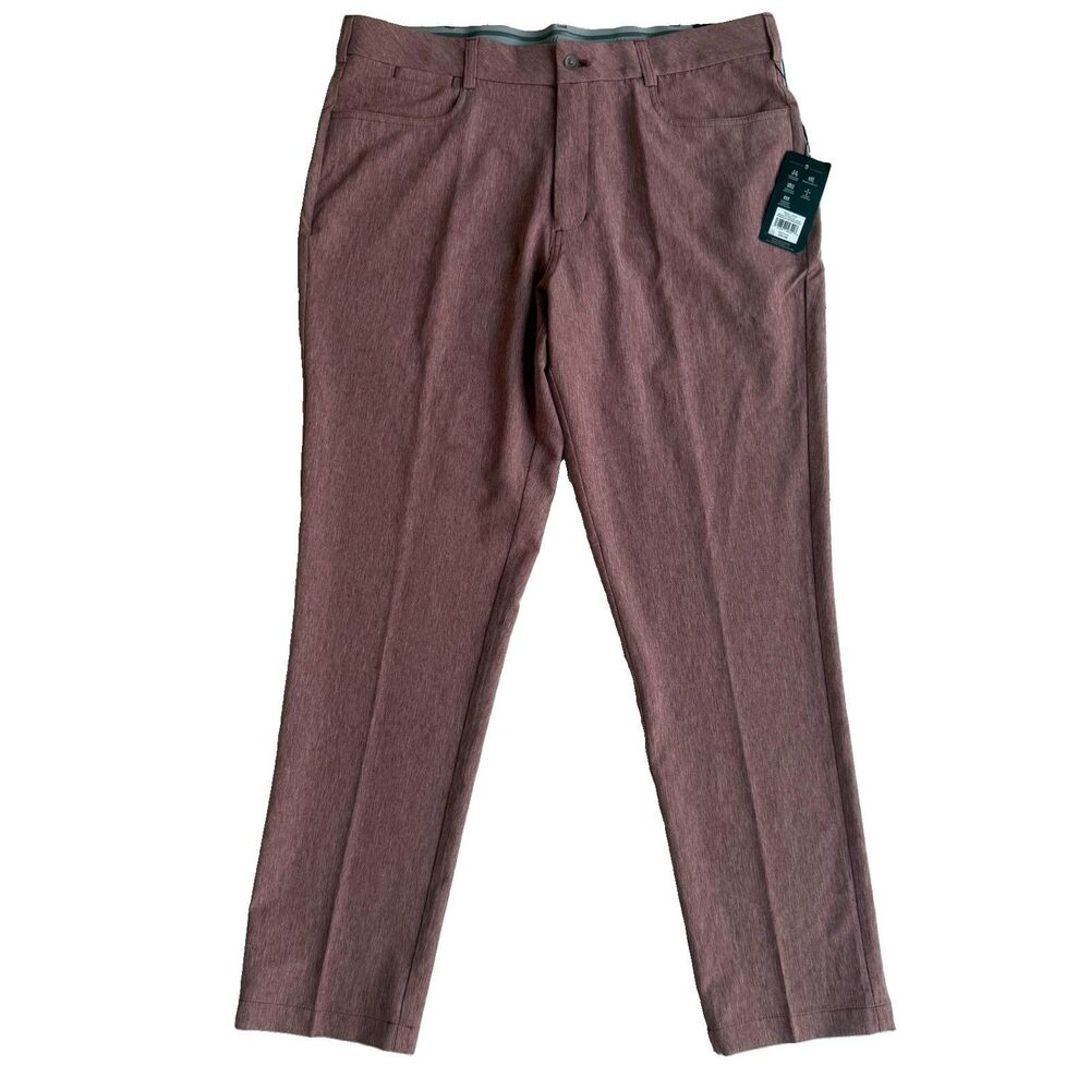 Walter Hagen Men's Perfect 11 Slim Fit Pants 38x32 Red Stretch Golf NWT